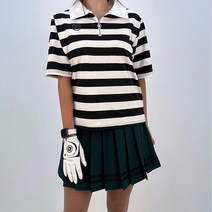[골프퀸카] 단가라 지퍼 카라 골프티셔츠 빅사이즈