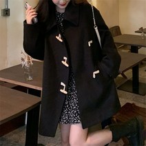 Modern Fashion 여성용 더플코트 자켓 떡볶이 코트 오버핏 아우터