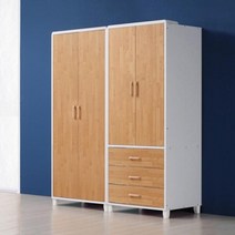 아트박스/플레인홈 코벤트 3서랍 장롱세트 도어형 1600 B타입, 화이트/이불장세트