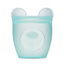 집탑 플래티넘 실리콘 유아지퍼팩 베이비 스낵 컨테이너 118ml, 베어 (Bear), 1개