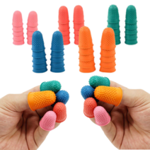 10P 사무용 작업용 손가락 보호 골무 장간 밴드 보호대 엄지 검지 중지 약지 새끼, 청녹랙, 10개입