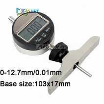 0-12.7MM 디지털 다이얼 깊이 게이지 경화 합금 측정 헤드 게이지 표시기 계측기, digital  big base
