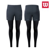 윌슨 6452 D.그레이 헬스 숏타이즈 여성 투인원레깅스