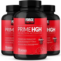 Force Factor Prime HGH 분비 활성제 3팩 임상적으로 연구된 AlphaSize 남성용 보충제제 생산 트리거 운동력 증가 및 성능 향상 225개