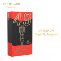 타투프린터 전사기 잉크 대형 펜 8 개 EZ 카트리지 문신 바늘 에픽 라운드 매그넘 곡선 49RM 45RM 41RM 39RM 35RM 기계, EMC-1049RM 0.30mm