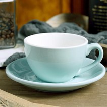 예쁜 하늘색 믹스커피잔 손님찻잔세트 200ml 머그컵