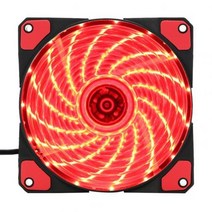 커스텀수냉 pc 쿨러 게이밍 120mm 냉각 팬 RGB 12x12cm 12V 15 LED 울트라 사일런트 컴퓨터 PC 케이스 쿨러, 04 빨간