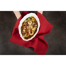 메종드오딜 린넨 100% 키친크로스 테이블매트, 레드, 1개