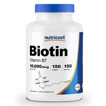 뉴트리코스트 비오틴 10000mcg 150소프트젤 1병 150 캡슐 1서빙 10 000mcg 150회분 Biotin Softgel