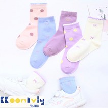 꾸니블리 도트리본양말 넘넘 예뻐요! 5켤레세트