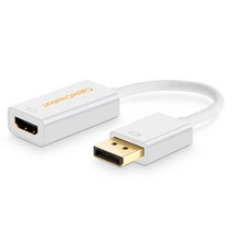 CableCreation 4k DP to HDMI 1.2버전 프리미엄 변환젠더 (CD0086) 0.1M 화이트, CD0086-0.1M(화이트)