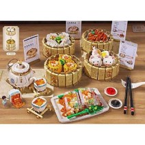 키덜트 나노블럭 미니블럭 미니 블록 인테리어 나노 음식 모형, 6 박스 세트