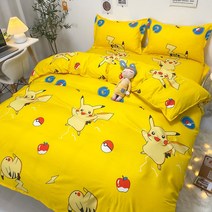포켓몬스터 침구세트 피카츄 이불 아이방 캐릭터 이불커버세트 싱글