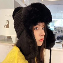 여성용 귀달이 모자 겨울 귀덮개 양털 방울 군밤 귀도리 방한 모자