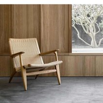 칼한센앤선 CH88T 북유럽풍 거실 침실 인테리어 체어 의자, 원목+연회색 천 방석