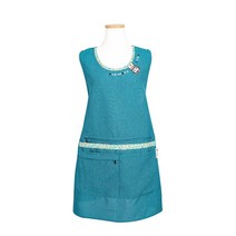 예쁜 원피스 H 앞치마 어린이집 유치원 교사 카페 바리스타 꽃집 고급 앞치마 에이프런, 아롱이 앞치마_블루