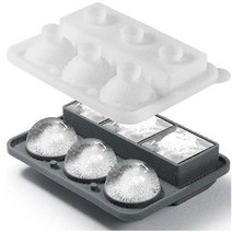 팥빙수기계 빙수기 눈꽃빙수기계 아이스 볼 메이커 실리콘 3D 큰 대형 라운드 구 Hgh 공 모양 큐브 금형 트레이 위스키, ICE BALL C