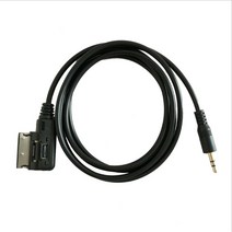 인터페이스 AMI MMI ~ 3.5mm 남성 잭 오디오 보조 아우디 VW HOT 용 어댑터 케이블, 검은색