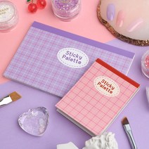 [고네일] 썸머피치 스티키 팔레트 S (약 100매) /L (약 50매) 1회용팔레트 네일팔레트 젤네일팔레트 뜯어쓰는팔트