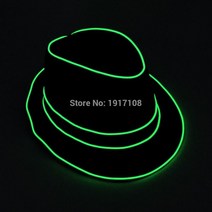 2021 플래시 파티 모자 할로윈 용품 축제 결혼식 웨딩 장식을 위한 빛나는 led 마스크 el 10 가지 색상 사용 가능, 그린