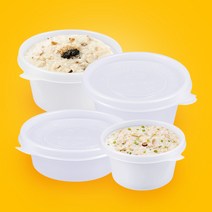 원형 반죽용기 소 50세트 250ml 국내생산 이유식 소분용기, 반투명