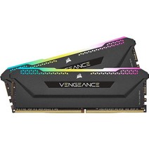 Corsair 벤전스 RGB 프로 SL 16GB DDR4 3200 데스크톱 메모리 화이트 (CMH16GX4M2E3200C16W), 3200 MHz_32GB (2x16GB)