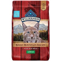 고양이대용량사료 블루 버팔로 야생 로키 마운틴 레시피 고단백 건식사료, 붉은 고기, 10파운드(1팩)