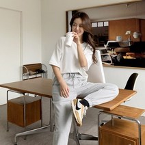 겟잇미 테더바 여성 일자 조거 밴딩팬츠
