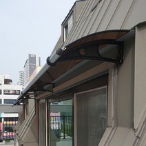 캐노픽스 350x3600 아파트 주택 오피스텔 현관 창문 렉산 지붕 비가림차양 캐노피시공, 브라운, 블랙, 블랙(분체도장)