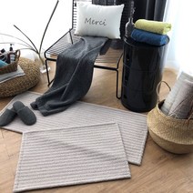 마쉬멜롱 워셔블 발매트 주방매트 단아홈 이케아 카페트 스트라이프 까사미아 워셔블러그, 그레이