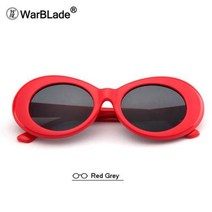 선글라스 여름썬글라스 안경 레트로 빈티지 타원형 라운드 남성 및 여성용 외계인 패션 커트 코베인 쉐이드