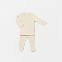 메르베 올스판 후라이스 베이지 유아 아기내복 내의 실내복 사계절용