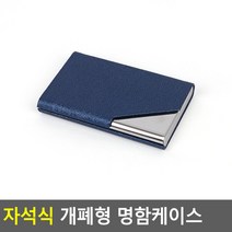 자석식 개폐형 명함케이스 파랑 명함집 지갑 케이스 명함정리 자석식 명함 명함첩 명함보관 심플