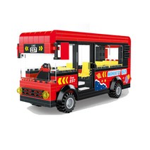 보아미토이 레고 호환 빌딩 블럭 소방버스 229pcs 3972, 혼합색상