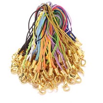 펜던트 코즈 목걸이줄 IYOE-폴리에스터 코드 끈 Lariat 스트랩 컬러 랍스터 걸쇠 핸드폰 모바일 공예 DIY