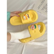 무소음슬리퍼 발망치 치즈슬리퍼, 옐로우, S, 1개