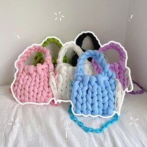 자이언트얀 빅얀 벨벳 망고실 가방 루피실 왕모찌실 핑거니팅 뜨개실 만들기, 키링_21. 벨벳 민트