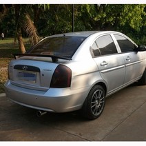 스포일러 리어스포일러 자동차스포일러 Hyundai Accent Verna Spoiler 테일 윙 장식 ABS 플라스틱 도색되지 않은 프라이머 뒷 트렁크, 1.색상less spoiler