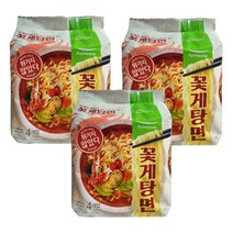 풀무원 꽃게탕면 412g 1봉지 (103g x 4개입) x 3개 생면식감 라면 건면, 12개