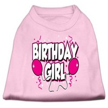 Mirage Pet Products 14-Inch Birthday Girl Screen Print Shirts Large Light Pink, 1