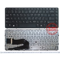 호환용 US/RU HP EliteBook 840 G1 850 G1 HP 840 G2 키보드 ZBook 14, <US 버전>(핀 없음)<블랙 프레임><백라이트 없음