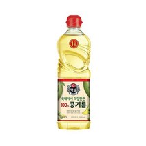 CJ제일제당 풍미 백설 콩기름 콩식용유 캠핑식용유 업소용 전부침 새우튀김 식용류오일 0.9L, 3개
