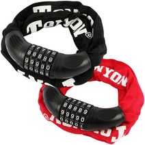 자전거열쇠 에이지_체인자전거_번호열쇠(TY732_6X900), 블랙, 1개