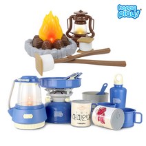 [1+1] 유아 야외 장난감 추석 선물 추천 꿈꾸는 모닥불 세트와 리얼 캠핑 놀이 블루 25pcs, 꿈꾸는 모닥불세트+리얼 캠핑놀이 블루
