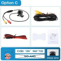 화물차후방카메라 무선후방카메라 Develuck175 ° AHD 1080P 차량 후방 보기 카메라 자동차 리버스 블랙 어안 렌즈 야간 투시경 방수 범용, C-Dynamic Trajectory