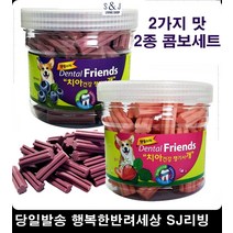 강아지덴탈껌 2개월강아지개검 반려견치석제거 강아지치추염 애견구취제거, 1개, 블루베리 딸기
