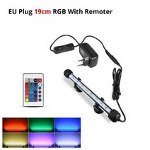 수족관 어항 조명 램프 RGB LED 바 빛 방수 물고기 탱크 19-49CM 수중 장식 220V EU 전원