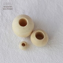 DBOMartㅣ10mm홀 우드볼 우드비즈 20mm 25mm 마크라메 재료 모던마크라메 마크라메월행잉 마크라메화분걸이 마크라메DIY 목봉|_ac락be베!!a쟈