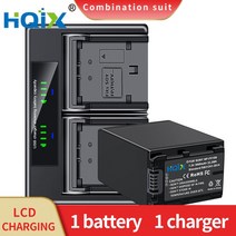HQIX 소니 FDR-AX30 AXP35 AX40 AX45 AX100E AX700 PXW-Z90 DEV-50 30 AXP55 AX60 HXR-NX80 카메라 NP-FV100 듀얼, [02] 1 Battery 1 Charger, 02 1 Battery 1 Charger