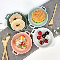에스케이리빙 플레이팅 디저트 접시 대 소 4p set, 대 4p, 혼합 각1p, 4개